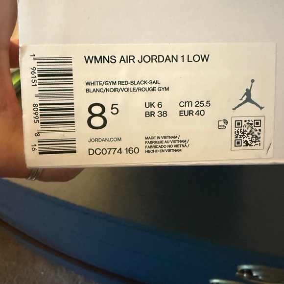 Nike Air Jordan 1 Low, women size 8.5